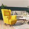 ZQQLVOO Poltrona Reclinabile Pouf Camera da Letto Giallo Senape in Velluto 78 x 90 x 96.5 cm