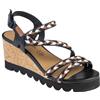 CHATTAWAK 18 alzanoir39, Sandali con Tacco Donna, Nero, 39 EU