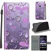 LeviDo-EU LeviDo Cover Compatibile per Huawei P8 Lite 2017 Silicone Libro PU Pelle Magnetica Flip Portafoglio con Corda Disegni Antiurto Bumper Motivo Custodia Resistente Protettiva Case, Fiore