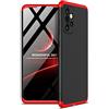 SEAHAI Cover per Samsung Galaxy A52s 5G / Samsung Galaxy A52 (4G/5G), Leggero Matte Ultra-Sottile AntiGraffio Antiurto Anti Scivolo Plastica Dura PC Gel di Silice Custodia - Rosso/Nero