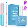 Generisch Remover Semipermanente Unghie Set 15Ml Solvente Per Smalto Semipermanente, Rimuovi Semipermanente Unghie, Lime Per Unghie+Spingi Cuticole Gel Remover Veloce Rimuovi In 5 Minuti Non Fa Male Alle Unghie