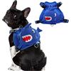 OUOBOB Pettorina per cani di taglia piccola e media, borsa da sella per animali domestici, gilet per animali domestici, borsa a rete a forma di squalo con anello a D, per cuccioli all'aperto, viaggi