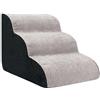 woyufen Scale per animali domestici, scala per cani in schiuma ad alta densità a 3 gradini, con copertura in flanella lavabile, scaletta antiscivolo per divano letto, 40 x 55 x 35 cm
