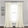 Lush Decor Set di tende con volant per finestra, per soggiorno, sala da pranzo, camera da letto (coppia), poliestere, avorio, 101,6 cm di larghezza x 213,4 cm di lunghezza (confezione da 2)