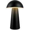 Briloner - Mini lampada da tavolo a LED wireless con touch, dimmerabile a gradini, IP44, lampada da comodino, lampada da lettura, lampada a batteria, lampada da esterno, 12x19,5 cm (PxA), nero