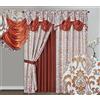 GOHD GOLDEN OCEAN HOME DECOR GOHD Samba Star. Tenda a pannello in jacquard con mantovana attaccata e retro in taffetà. Set da 2 pezzi. Ogni pezzo misura 137,2 cm di larghezza x 228,6 cm di lunghezza con mantovana da 45,7 cm