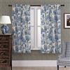 XTMYI Tende blu lunghe 160 cm per soggiorno, 2 pannelli, filtraggio della luce, privacy, velate stampa floreale Toile fantasia crema beige chintz cotone oscuranti tende per camera da letto lunghe 160 cm