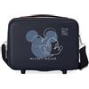 Disney Joumma Bags - Valigia da cabina Disney Topolino Outline, realizzata in ABS, materiale resistente e leggero, quattro ruote doppie girevoli multidirezionali, chiusura a combinazione laterale, Blu navy