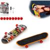 HJIAMA Fingerboard 2 Pezzi, Finger Skate, Superficie Opaca, Sensazione Confortevole, Staffa in Lega di Titanio, Mini Skateboard, Adatto per Appassionati di Skateboard e Principianti