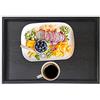 Zerodis Vassoio di cibo, Rettangolo Solido Legno Nero Tè Caffè Merendina Pasti Acqua Bevande Piatto Vassoi da Portata per Caffetteria Bar Alberghi Casa Ristorante (22 * 12 * 2cm)