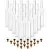 gouveo Set 20 bottiglie in vetro 500 ml Bordolesi trasparenti con tappo in sughero (HGK) - Bottiglia vuota da 0,5 l da riempire - Bottiglia in vetro per liquore, grappa, olio, aceto