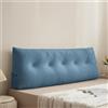 Treer Cuscino da Lettura per Letto Grande Cuscino Schienale Divano Cuscino Lombare per Testiera Wedge Cuscino Cuscino di Supporto Cuscini per Poggialetto Tinta Unita (80 * 40 * 12cm,Blu)