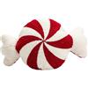 Fulenyi Cuscino di Peluche di Natale | Caramelle di Peluche Rosse e Bianche | /Natale