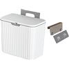 F Fityle Pattumiera sottolavello Pattumiera compatta da Appendere per Cucina, Camera da Letto, Armadio, Bagno, Bianco 7L
