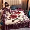 Zoomlie Raschel - Coperta invernale spessa e trapuntata, a doppio strato, calda e morbida e soffice, rossa, per letto matrimoniale, divano, poltrona, copriletto, divano (stile 8.200 x 230 cm (4000 g))