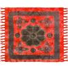 HOME ZEN HOUSEHOLD LINEN Telo Copritutto Arredo copriletto telo picnic multiuso matrimoniale 210x240 cm, BATIK 100% cotone indiano, stile indiano etnico, copridivano con stampa etnica piazzata. (MATTONE, DAISY)