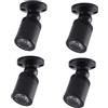 HVZUM 4 mini faretti da soffitto per illuminazione vetrina, 1 W, luce bianca calda, 3000 K, colore nero