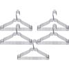 BEDOMUS 50 Grucce Metallo Cromato 40cm Grucce Metallo Sottili Salvaspazio con Spalline Barra e Scanalature Antiscivolo Per Casa e Lavanderia
