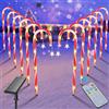 Ninonly Luci di Natale Solare Esterno, 12 Pezzi 72 LED Luci Natalizie Canna di Caramella con Stella, 8 Modalità Luci Candy Cane Solari Impermeabile, Lampade Solari Natalizie Decorazioni per Giardino Cortile