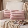 Yaertun 2 Pezzi Copricuscini Velluto Righe Super Morbido Peluche Peli artificiali di coniglio Fodere per Cuscino per la Decorazione Domestica Soggiorno Camera da Letto Divano Rosa 30x50 cm