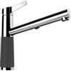 SCHOCK Rubinetto da cucina SC-510 Dusk - grigio ad alta pressione CRISTADUR con tubo flessibile estraibile e connettori standard