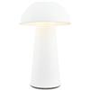 Briloner - Mini lampada da tavolo a LED wireless con touch, dimmerabile a gradini, IP44, lampada da comodino, lampada da lettura, lampada a batteria, lampada da esterno, 12x19,5 cm (PxA), bianco