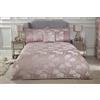 Emma Barclay Blossom - Set copripiumino in jacquard impreziosito da fiori rosa - matrimoniale