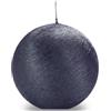 Cereria Di Giorgio - Candela Sfera Graffiata Metallizzata - Diametro 10 cm - Colore Blu notte - Durata 49 ore - 1908 Collection - Artigianale