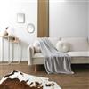 HOME DECO FACTORY, TX0116, Plaid in Microfibra Morbida ed Elegante, Perfetta per Il Divano o Il Letto, di Facile Manutenzione, Ideale per Tutte Le Occasioni, 150x200 cm, Grigio Chiaro