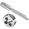 CoCud Set Rubinetti e Matrici, M13 x 1.5 Filettatura, Metrico Acciaio Alta Velocità Macchina Rubinetto per Vite & Kit Utensili per Stampi Tondi - (per Riparazione), 1 set