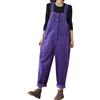 Eauptffy Pantaloni Velluto A Coste, Pantaloni Donna Invernali Classici, Salopette Pantaloni Invernali Con Tasca Colore Puro All'Aperto 2024 Moda Tuta Casual Loose Comodi