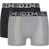 DIM Boxer 3D Flex Air Traspirabilità Uomo x2, Nero/Grigio Perla, XL
