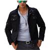 Jinsha Classica Militare Tattica Cargo Antivento Giacca da Uomo Cotone Lavoro Giubbotto Bomber Casual Leggero Maniche Lunghe Workwear Cappotto Outdoor Primavera e Autunno da Uomo Nero L