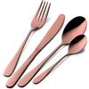 PINTINOX Prima Collection, Set da 24 Posate Serie Dream, Acciaio Inox, Colore: Oro Rosa, con Scatola Regalo (6 persone)