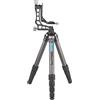 Leofoto - Ranger - Treppiede in Carbonio con testa girevole - Ideale per la fotografia di sport e natura - LS-365C+PG-1 - Nero