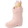 LUTER Portafiammiferi per Stivali da Cowboy, Portafiammiferi in Ceramica con Percussore Simpatico Accessorio Decorativo per Interni per Bagno Camera da Letto Cucina (Rosa)