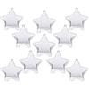 Flisdtry Set di 10 palline riempibili fai da te, in plastica trasparente, 80 mm, per ornamenti e feste (a forma di )