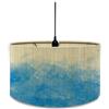 Morbuy Paralume a Tamburo in Bambù Gradiente dell'acquerello Paralum Sostituibile per E27 Lampada da Tavolo, Lampada da Terra, Lampadario, Lampada Accessorio, Decorazioni Casa (Blu)