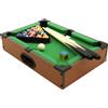 BAKAJI Mini Carambola da Tavolo Gioco Biliardo con Stecche e Palle 36 x 24 cm 6 Buche