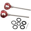 AMEYXGS MILAEM Tiro con L'Arco Vista di Arco Ricurvo Mirino Bow Sight 0,019 Scope Pin Mirini Accessori da Caccia (Rosso)