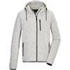 G.I.G.A. DX Uomo Giacca in pile lavorata a maglia/Giacca in pile con cappuccio GW 54 MN KNTFLC JCKT, gebrochenes weiss, XXL, 42275-000