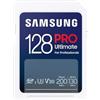 Samsung PRO Ultimate Scheda SD 128 GB, UHS-I U3, Full HD & 4K UHD, 200 MB/s di lettura, 130 MB/s di scrittura, scheda di memoria per fotocamera, PC, drone o action cam, incl. lettore di schede USB,