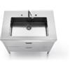 Alpes L100-C90/1 LIBERI IN CUCINA, Elemento Lavaggio, Acciaio Inox, con top in Corian®, Largo 100cm, Profondo 65cm, Alto 90/95cm, Vasca Sotto Piano larg. 70cm, Miscelatore Inox, Doccetta estraibile, Comando Remoto, 2