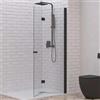 Karag Parete Walk In A Libro H200cm Trasparente 6mm S7 Profilo Nero