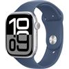 SMARTWATCH Apple Watch Series 10 (2024) 46mm GPS Alluminio Silver Sport Band M/L Denim EU