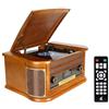 dl Giradischi 9-in-1 Vinile Turntable con Bluetooth,FM/DAB Costruito Dentro Altoparlanti Stereo, Costruito dentro Altoparlanti Stereo,CD, MP3,CASSETTE,USB