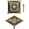 Fuxxer 100 x Chiodi decorativi antichi, chiodi decorativi con testa, ottone vintage bronzo, 20 x 20 mm