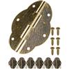 FUXXER - 6 X cerniere anticate, design in ferro e bronzo per armadi, ante, cassettiere, cassette, scatole in stile vintage, rustico e retrò - 56 X 42 mm Set da 6 pezzi