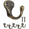 Fuxxer Ganci antichi, per guardaroba, asciugamani e vestiti, in bronzo, set da 5 pezzi