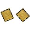 CHANEL Pre-Owned - Orecchini a clip 1991 - Donna - placcatura in oro/pelle - Taglia unica